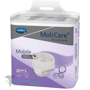 Σλιπ ακράτειας νύχτας MoliCare Premium Mobile super plus  8 σταγόνες, συσκευασία -915873- 14 τεμαχίων