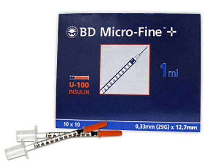 B-D-ΣΥΡΙΓΓΑ-ΙΝΣ.-1ml-29G B-D ΣΥΡΙΓΓΑ Ινσουλίνης 1ml 29G (100 τμχ.)