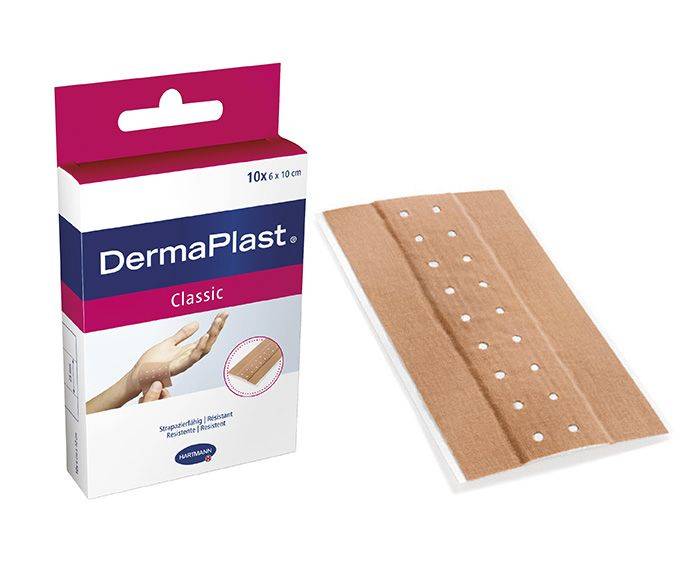 DermaPlast-classic DermaPlast classic Αυτοκόλλητα επιθέματα μικροτραυμάτων 6 x 10cm συσκευασία 10 τεμαχίων