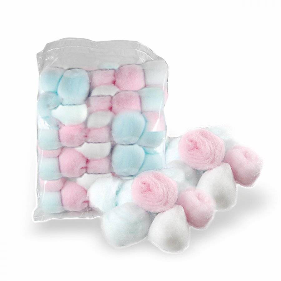 cotton-colors-Mpoukies Μπουκιές ντεμακιγιάζ χρωματιστές 40 τμχ.