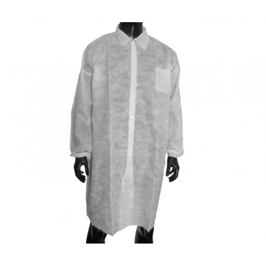 Ρόμπα-επισκεπτών-Non-Woven-με-κουμπιά-Labcoat Ρόμπα επισκεπτών Non-Woven με κουμπιά (Labcoat)